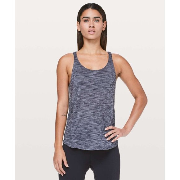 Lululemon Moment To Movement 2-In-1 Tank size 4 Heathered Black Top - Picture 5 of 7